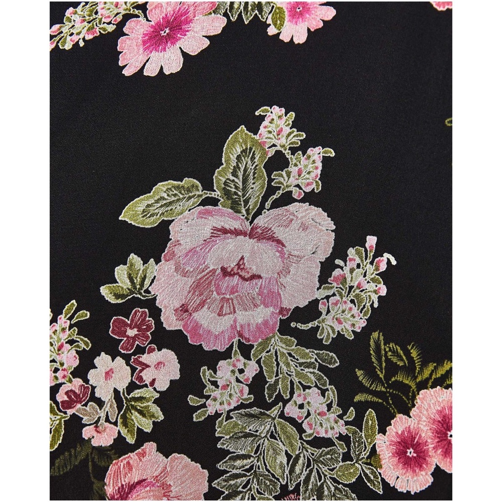 Nwot Zara Black Floral Printed Flowy Mini Dress - Picture 7 of 7